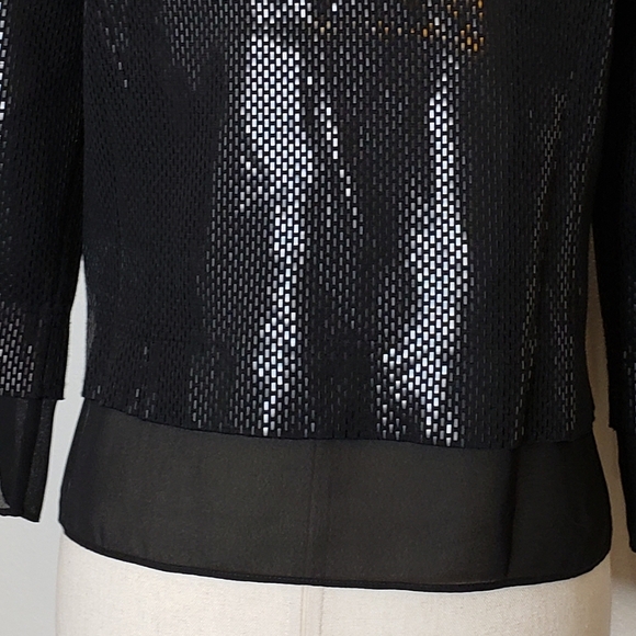 $686 AUTHENTIC RARE St. John Couture Shimmer Sequin Crop Blazer Evening Luxury - Picture 6 of 15